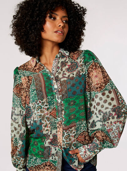 Paisley Patchwork Shimmer Shirt