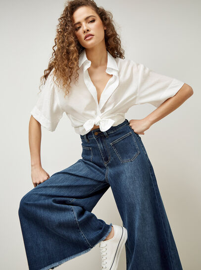 Giana Palazzo-Jeans Mit Hoher Taille