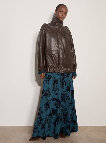 Oversized Faux Leather Jacket