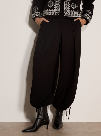 Wide-Leg Balloon Trousers