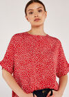 Scattered Dots Top, Red, large