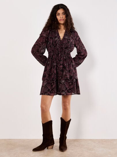 Batik Paisley Mini Dress