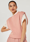 Knitted Vest, Pink, large