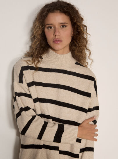 Stripe Oversized Jumper Mini Dress