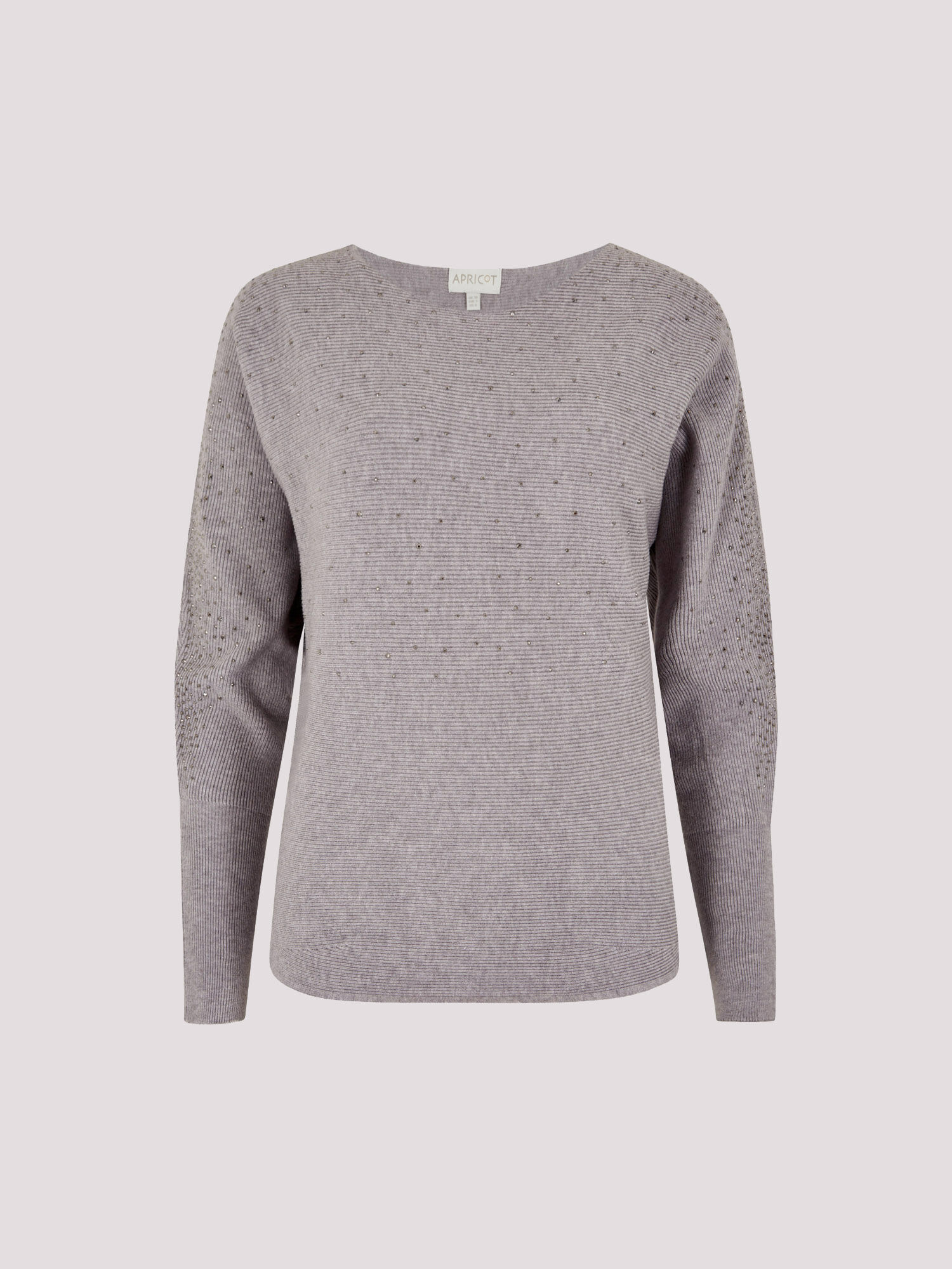 fig L london 　weather jumper SK グレー Batwing Sleeve Studded Jumper | Apricot Clothing