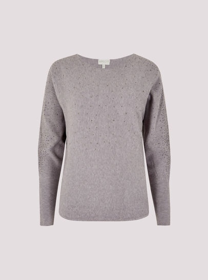 Batwing Sleeve Studded Jumper