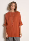 Soft Touch Batwing Top, Orange, large
