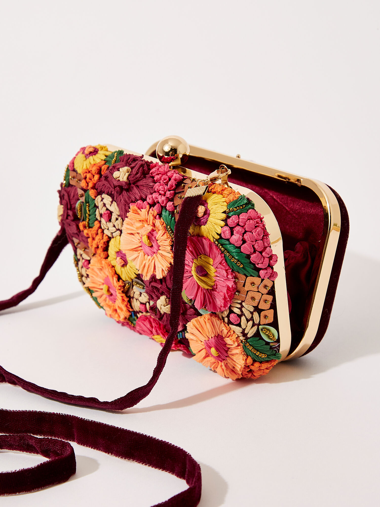 Embroidered clearance clutch bag