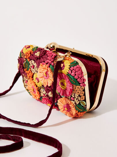 Embroidered Party Clutch Bag