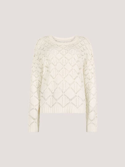 Diamond Pointelle Boxy Jumper