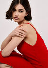 Ribbed Jersey Maxi Dress, Red, large