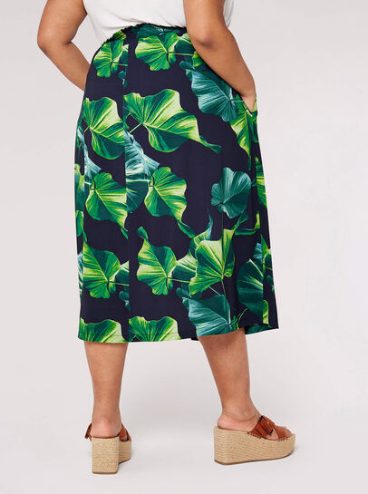 Curve Leaf Midi Skirt