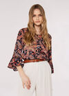 Painterly Paisley Top, Navy, large