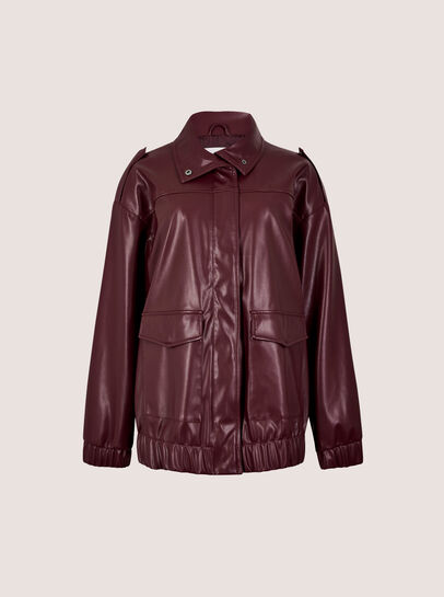 Oversized Faux Leather Jacket
