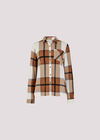 Lightweight Sherpa Lined Check Shacket, Rust, large
