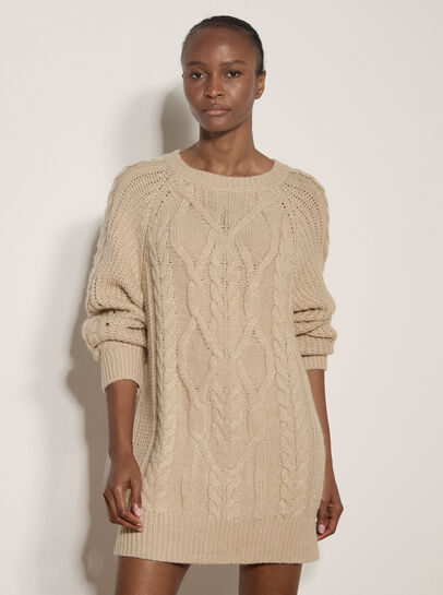 Cable Knit Jumper Mini Dress