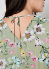 Curve Floral Wrap Midi Dress, Mint, large