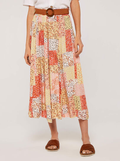 Ditsy Fusion Crinkle Skirt