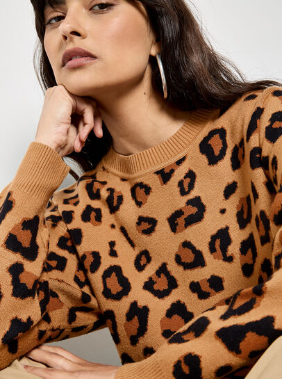 Leopard Print Soft Knit Jumper