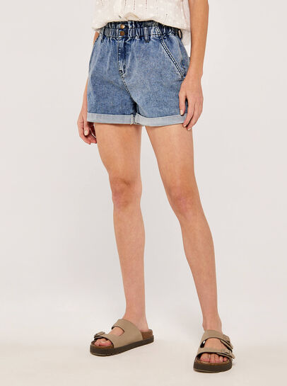 Denim Turn Up Shorts