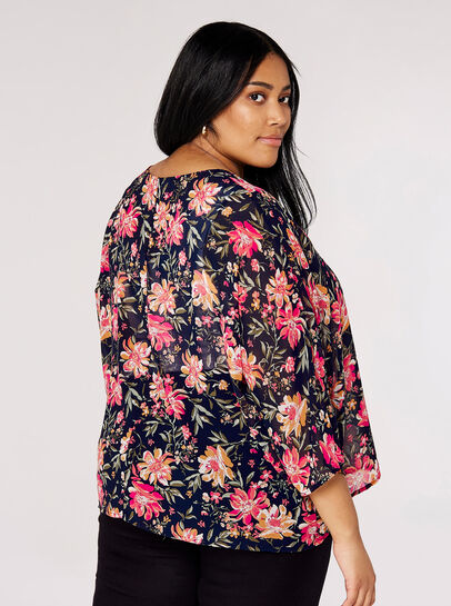 Curve Vintage Floral Top