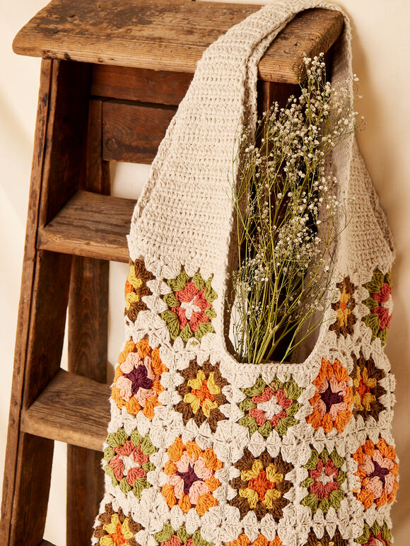 White Crochet Bag, Assorted, large