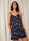 Botanical Print Shorts, Navy, large
