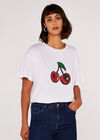 Cherry T-Shirt, White, large