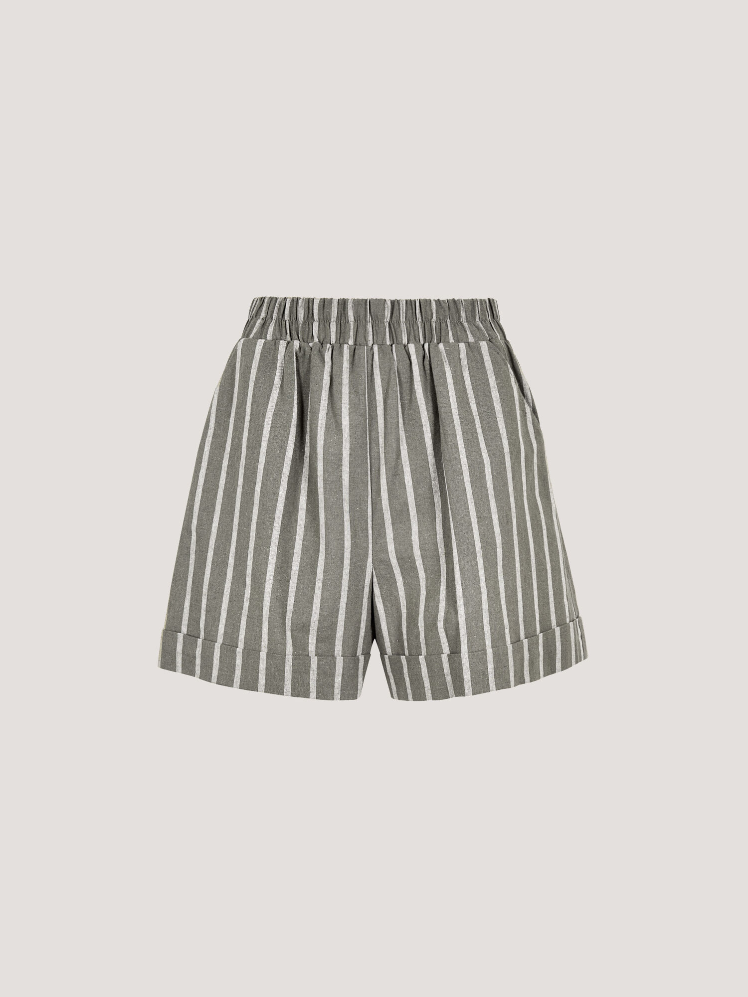 Linen Blend Stripe Shorts | Apricot Clothing