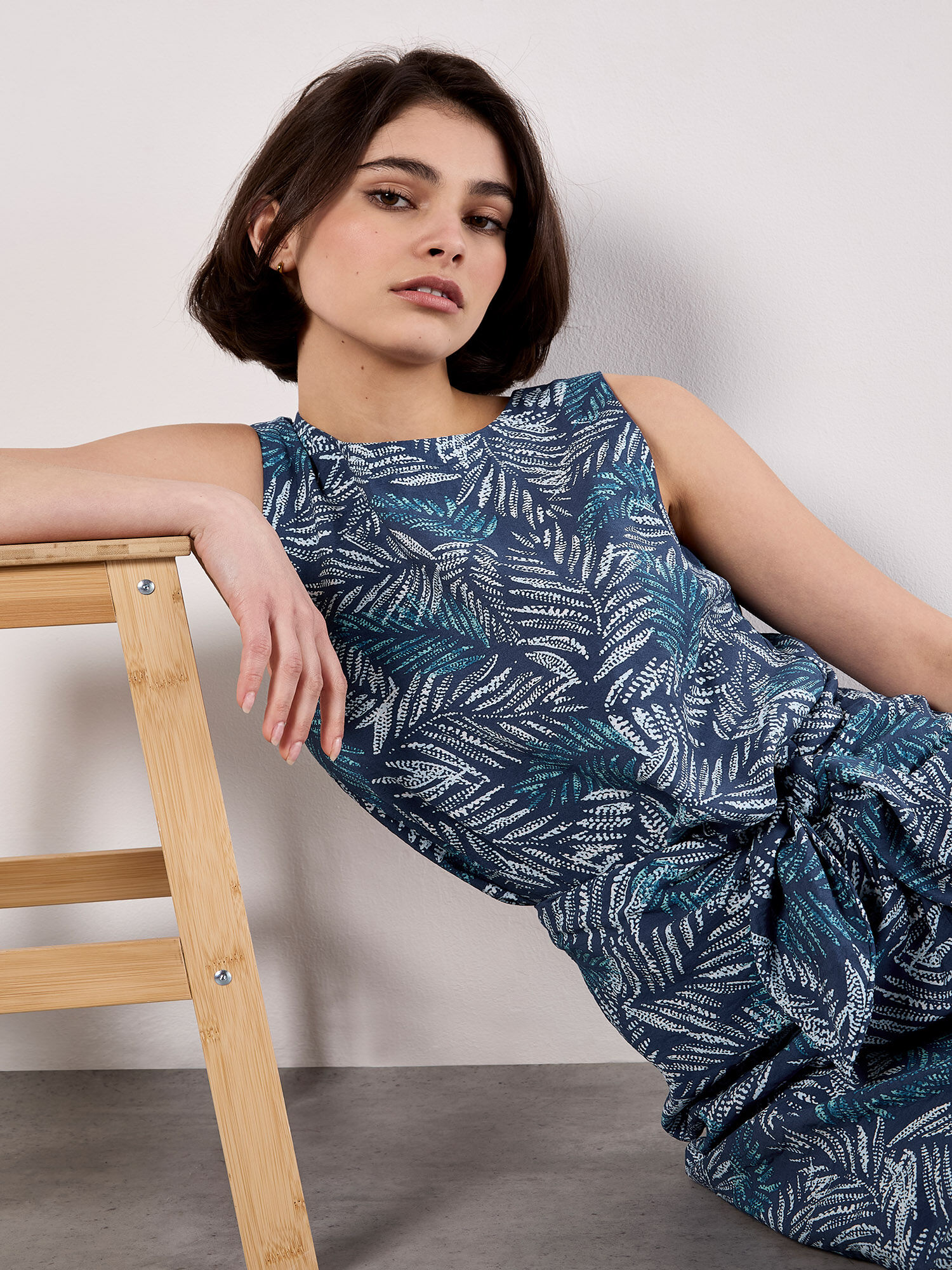 Batik Leaf Wrap Midi Skirt | Apricot Clothing