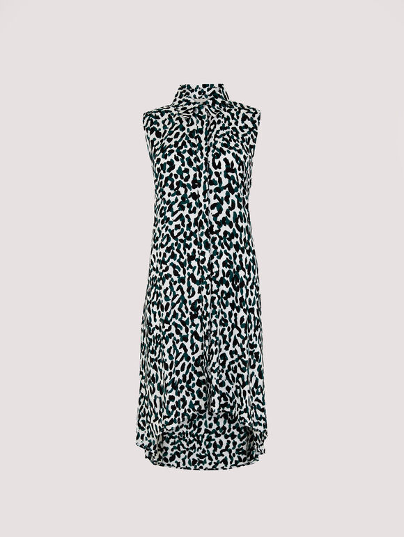 Cheetah Print  Mini Dress, Green, large