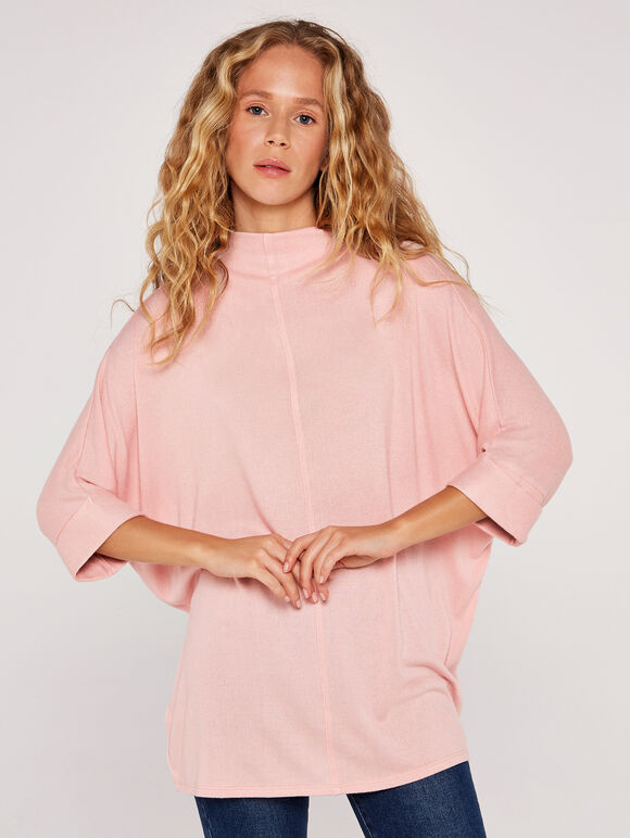 Soft Mid Seam Top, Pink, large
