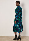 Abstract Floral Midaxi Dress, Green, large