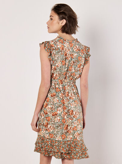Ditsy Floral Ruffle Mini Dress