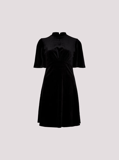 Fit And Flare Velvet Mini Dress