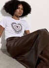 Faux Leather Midaxi Skirt, Brown, large