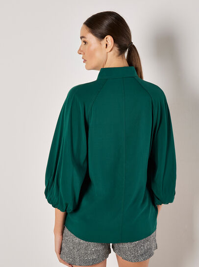 Seam Detail Puff Sleeve Shirt