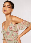 Watercolour Blooms Midi Dress, Mint, large