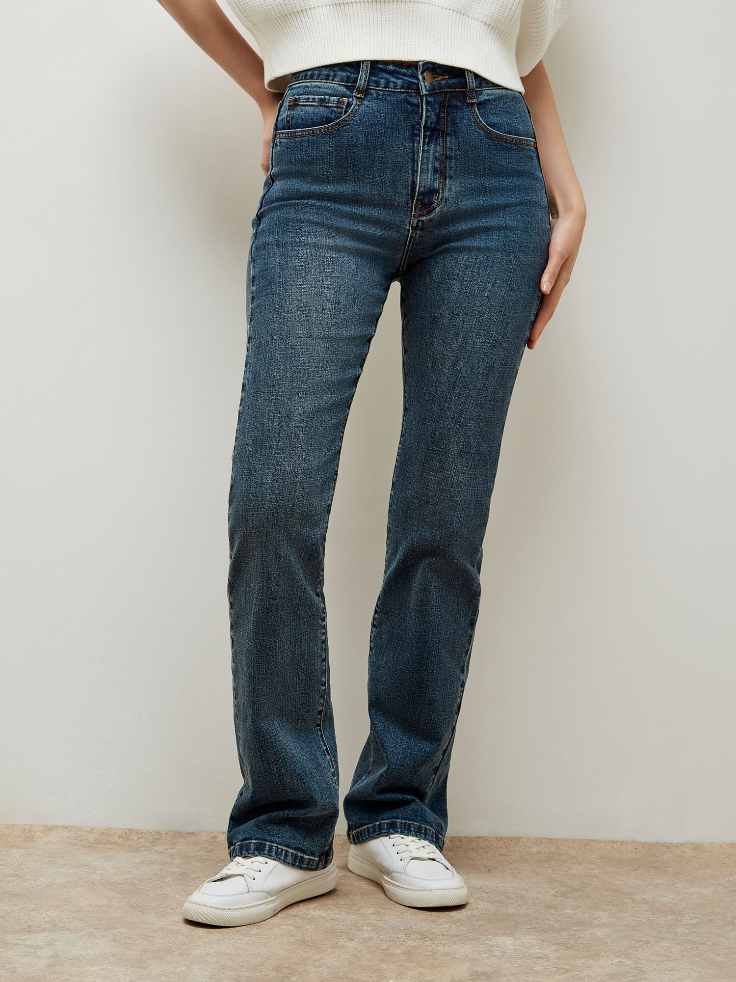 Jean bootcut taille haute shop