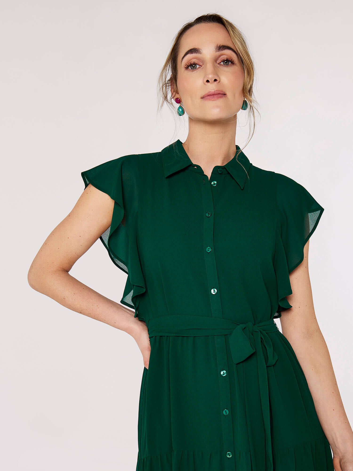 Frilly on sale shirt dress