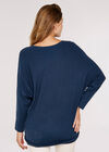 Sequin Love Jumper, Navy, large