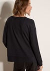 Soft Rib Knit Top, Dark Grey/Charcoal, large
