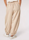 Cotton Pleat Oversized Joggers, Stone, large