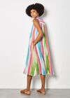 Colourful Stripe Midi Dress, Pink, large