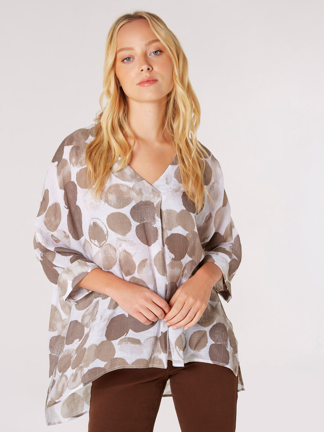 Abstract Paint Print Top