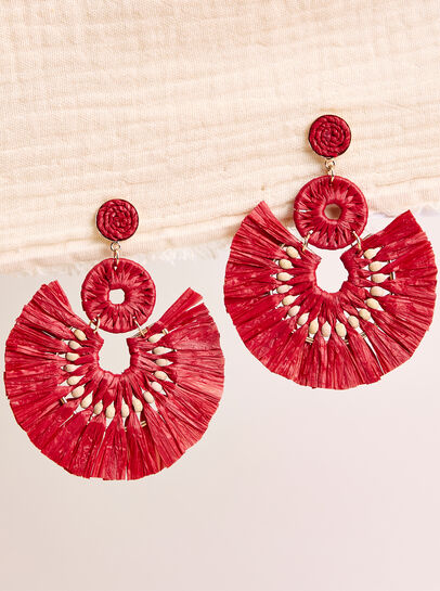 Raffia Fan Earrings