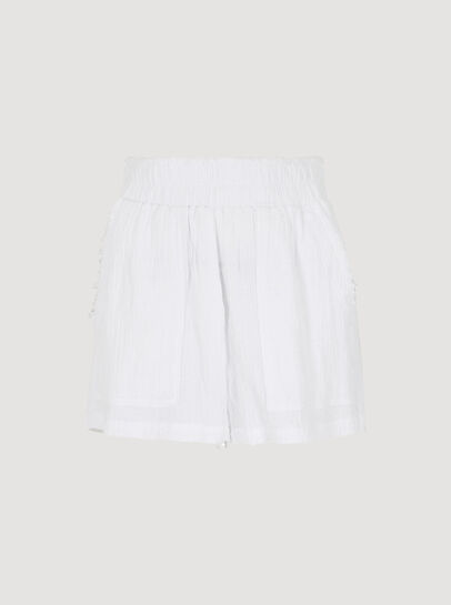 Textured Cotton Shorts