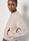 Soft Tailored Bomber Jacket, Stone, large