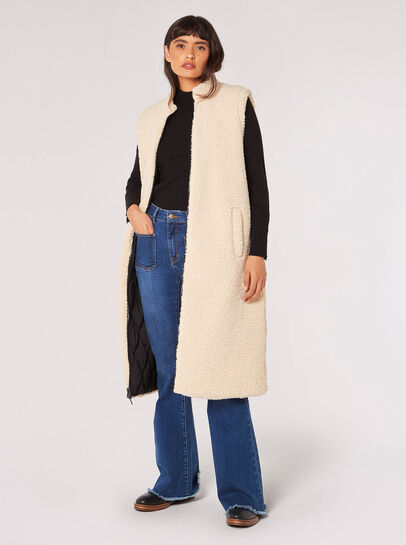 Reversible Borg Quilted Gilet