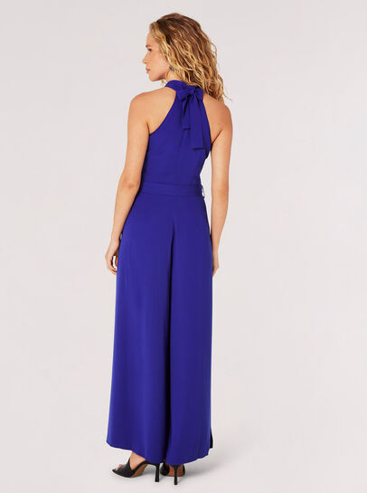 Halter Neck Split Leg Jumpsuit